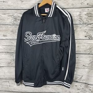 Condition Pre-owned GOGO SPORTS San Francisco Men's XXL Black & White Embroidere